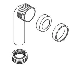 Kohler 1155521 Waste Pipe Assy For In Wall Tank Carrier