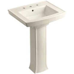 KOHLER Archer Vitreous China Pedestal Combo Bathroom Sink In White With Overflow Drain -Kohler Sales Store 055b842a5396f74e362be5ddae081f67 1800x1800