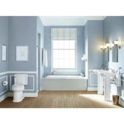 Kohler Sales Store 8 KOHLER Devonshire Vibrant Brushed Nickel 2-handle Widespread WaterSense Bathroom Sink Faucet With Drain