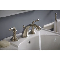 KOHLER Devonshire Vibrant Brushed Nickel 2-handle Widespread WaterSense Bathroom Sink Faucet With Drain -Kohler Sales Store 087206793141 05070951 1800x1800