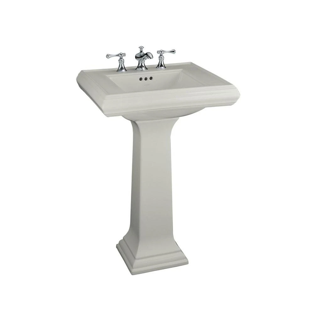 KOHLER Memoirs Classic Ceramic Pedestal Combo Bathroom Sink In White With Overflow Drain 12 KOHLER Memoirs Classic Ceramic Pedestal Combo Bathroom Sink In White With Overflow Drain - Image 10