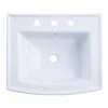 KOHLER Archer 20-7/16 In. Vitreous China Pedestal Sink Basin In White With Overflow Drain
