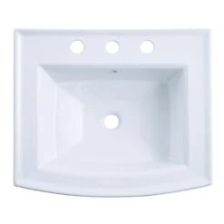 KOHLER Archer 20-7/16 In. Vitreous China Pedestal Sink Basin In White With Overflow Drain