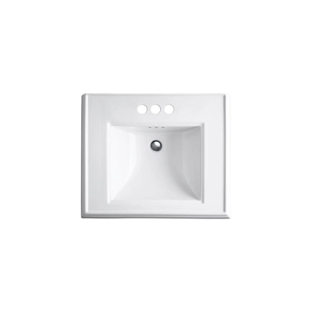 KOHLER Memoirs Classic Ceramic Pedestal Combo Bathroom Sink In White With Overflow Drain 4 KOHLER Memoirs Classic Ceramic Pedestal Combo Bathroom Sink In White With Overflow Drain - Image 2