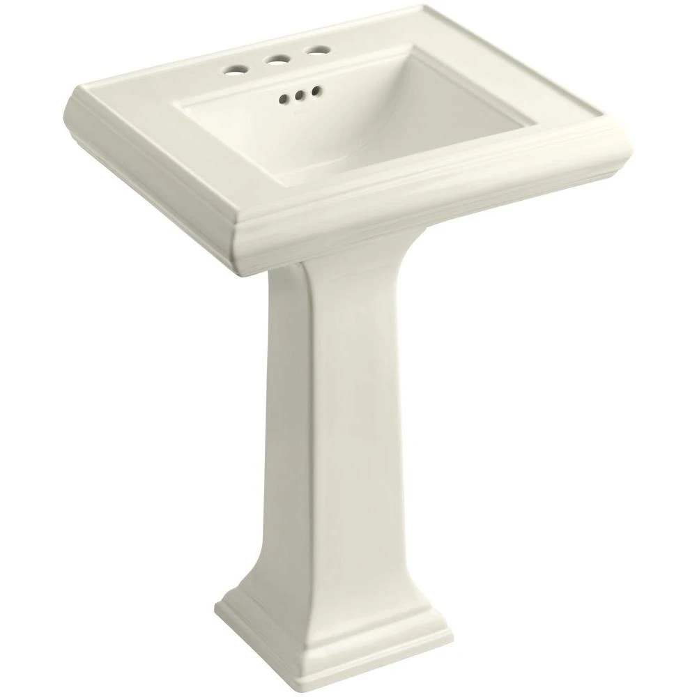 KOHLER Memoirs Classic Ceramic Pedestal Combo Bathroom Sink In White With Overflow Drain 11 KOHLER Memoirs Classic Ceramic Pedestal Combo Bathroom Sink In White With Overflow Drain - Image 9