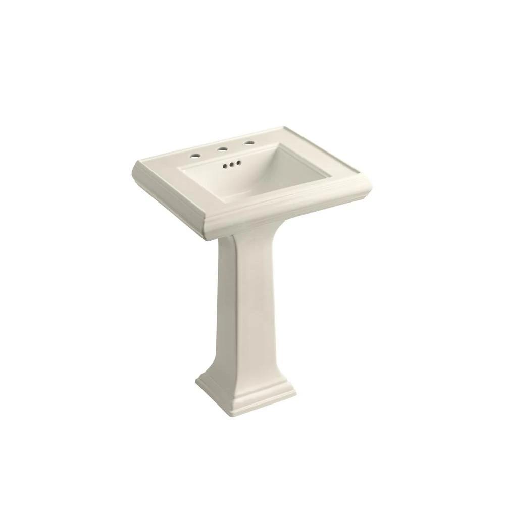 KOHLER Memoirs Classic Ceramic Pedestal Combo Bathroom Sink In White With Overflow Drain 9 KOHLER Memoirs Classic Ceramic Pedestal Combo Bathroom Sink In White With Overflow Drain - Image 7