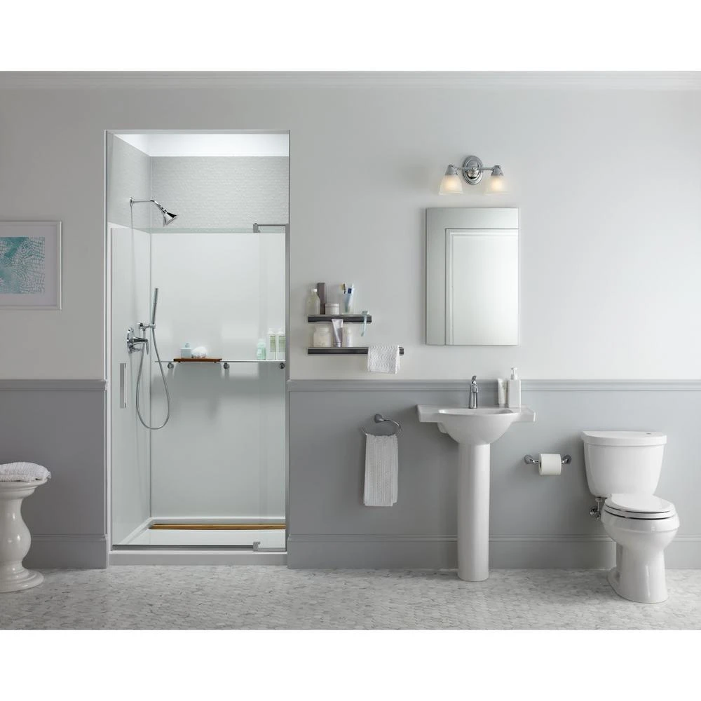 KOHLER Veer 24 In. Vitreous China Pedestal Sink Basin In White With Overflow Drain 17 KOHLER Veer 24 In. Vitreous China Pedestal Sink Basin In White With Overflow Drain - Image 15