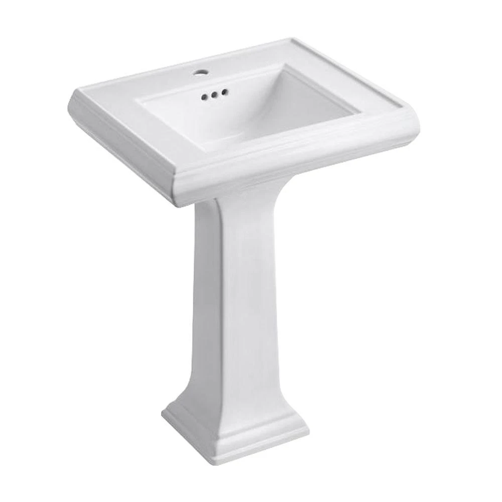 KOHLER Memoirs Classic Ceramic Pedestal Combo Bathroom Sink In White With Overflow Drain 10 KOHLER Memoirs Classic Ceramic Pedestal Combo Bathroom Sink In White With Overflow Drain - Image 8