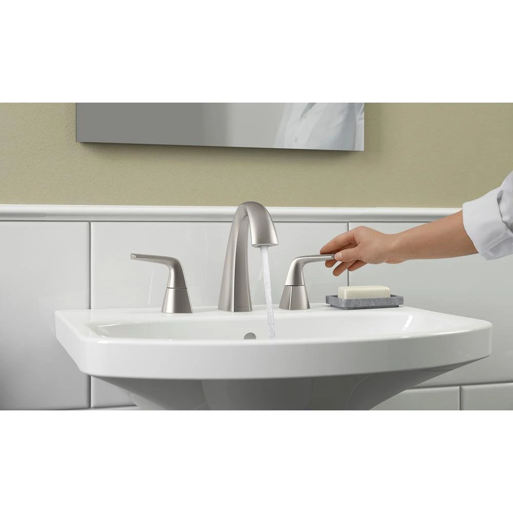 KOHLER Elmbrook 24 In. Pedestal Sink Basin In White With 8 In. Widespread Faucet Holes 8 KOHLER Elmbrook 24 In. Pedestal Sink Basin In White With 8 In. Widespread Faucet Holes - Image 6