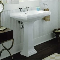 KOHLER Memoirs Classic Ceramic Pedestal Bathroom Sink In White With Overflow Drain -Kohler Sales Store 3c655823b8118bf3e3185c86d592c366 1800x1800