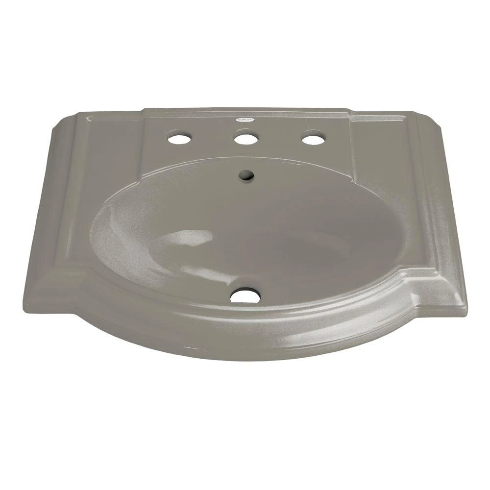 KOHLER Devonshire Vitreous China Pedestal Bathroom Sink Basin In White With Overflow Drain 13 KOHLER Devonshire Vitreous China Pedestal Bathroom Sink Basin In White With Overflow Drain - Image 11