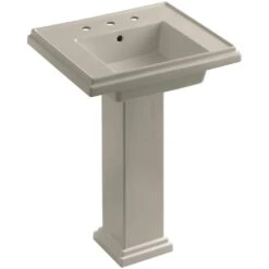 KOHLER Tresham Ceramic Pedestal Combo Bathroom Sink With Single-Hole Faucet Drilling In White With Overflow Drain 27 KOHLER Tresham Ceramic Pedestal Combo Bathroom Sink With Single-Hole Faucet Drilling In White With Overflow Drain -Kohler Sales Store 4cc29cfa78b8b9759f463e8a6b479541 1800x1800