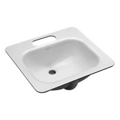 KOHLER Tahoe Undermount Cast Iron Bathroom Sink In White With Overflow Drain