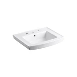 KOHLER Archer 20-7/16 In. Vitreous China Pedestal Sink Basin In White With Overflow Drain -Kohler Sales Store 5f391904b82efe4d4ce3d468842a8b9f 1800x1800