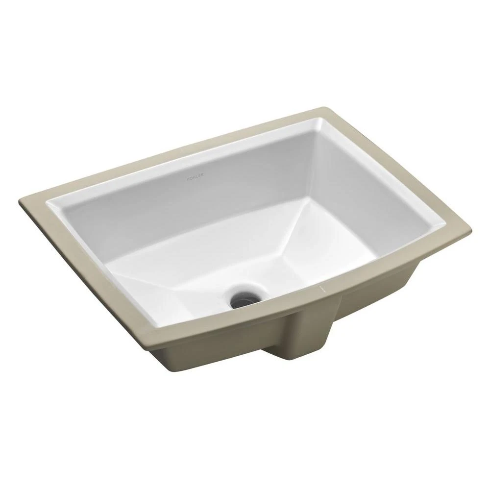 KOHLER Archer Vitreous China Undermount Bathroom Sink In White With Overflow Drain 3 KOHLER Archer Vitreous China Undermount Bathroom Sink In White With Overflow Drain