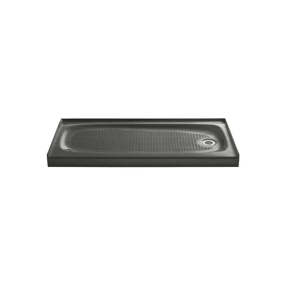 KOHLER Salient 60 In. X 30 In. Single Threshold Shower Base In Thunder Grey 3 KOHLER Salient 60 In. X 30 In. Single Threshold Shower Base In Thunder Grey