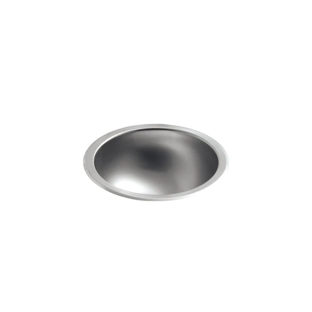 KOHLER Bolero Round Drop-In Or Undermount Stainless Steal Bathroom Sink In Stainless Steel 3 KOHLER Bolero Round Drop-In Or Undermount Stainless Steal Bathroom Sink In Stainless Steel