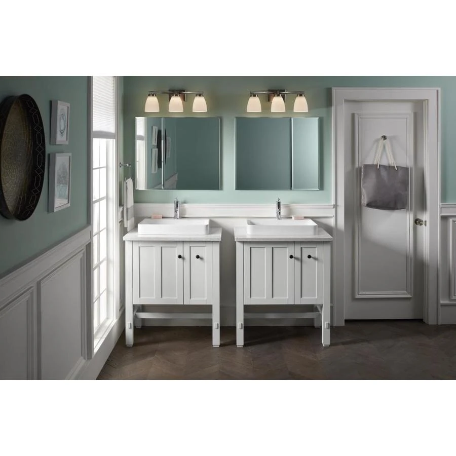 KOHLER 30-in X 26-in Rectangle Recessed Mirrored Medicine Cabinet 11 KOHLER 30-in X 26-in Rectangle Recessed Mirrored Medicine Cabinet - Image 9