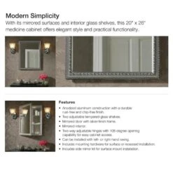 KOHLER 20-in X 26-in Rectangle Recessed Mirrored Medicine Cabinet -Kohler Sales Store 723085300291 16341545 1800x1800