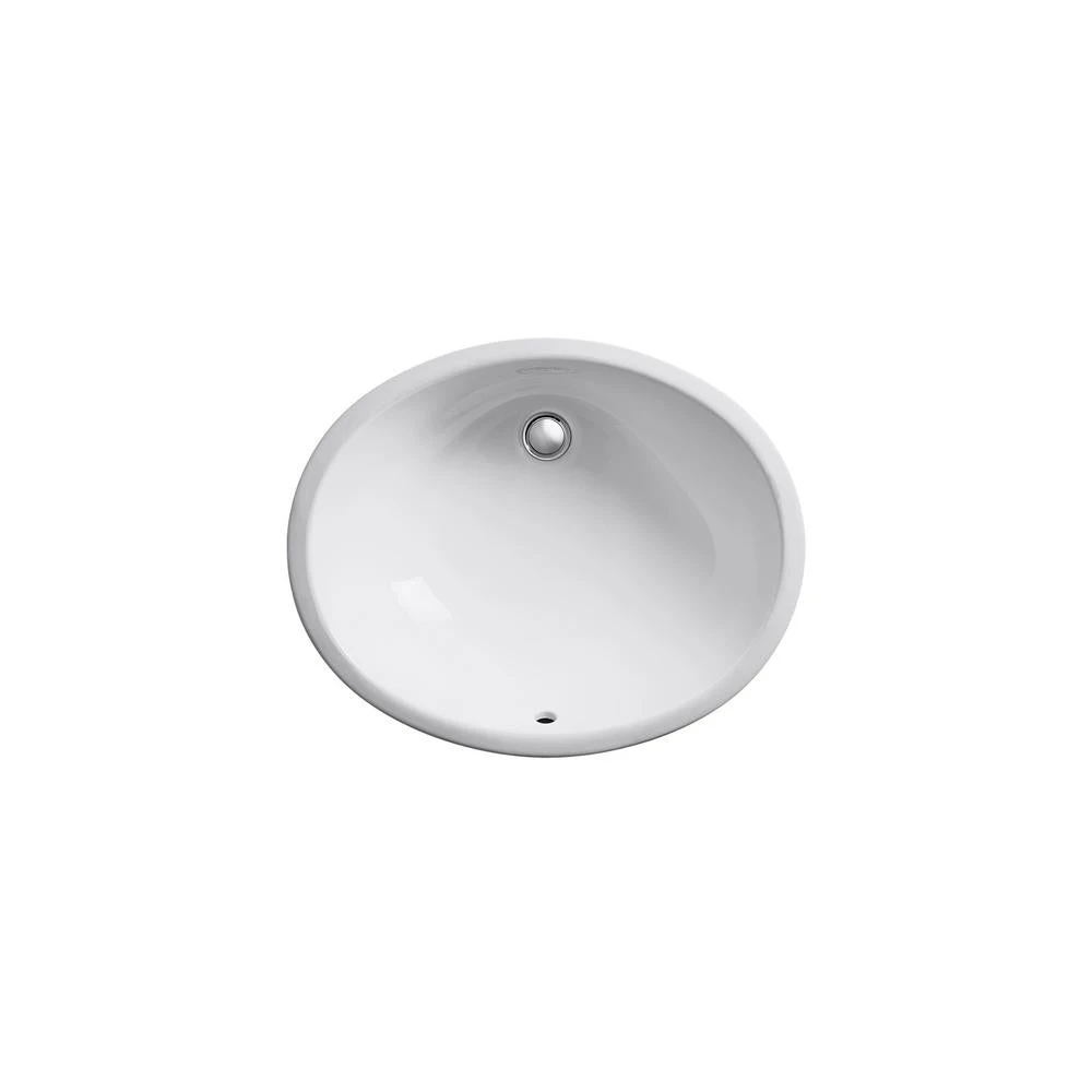 KOHLER Caxton Vitreous China Undermount Vitreous China Bathroom Sink In White With Overflow Drain 9 KOHLER Caxton Vitreous China Undermount Vitreous China Bathroom Sink In White With Overflow Drain - Image 7