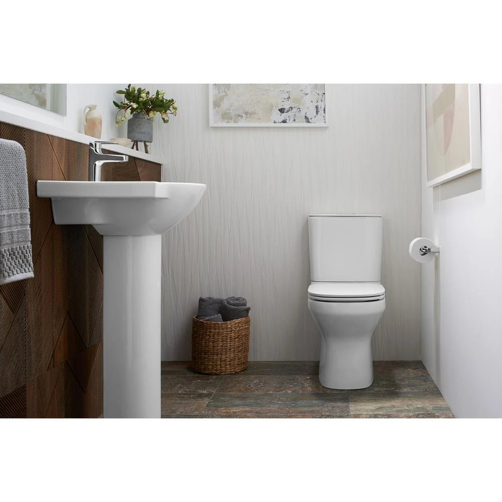 KOHLER Veer 24 In. Vitreous China Pedestal Sink Basin In White With Overflow Drain 15 KOHLER Veer 24 In. Vitreous China Pedestal Sink Basin In White With Overflow Drain - Image 13