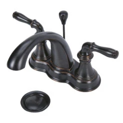 KOHLER Devonshire Oil-Rubbed Bronze﻿ 2-Handle 4-in Centerset WaterSense Bathroom Sink Faucet With Drain -Kohler Sales Store 885612060068 16510783 1800x1800