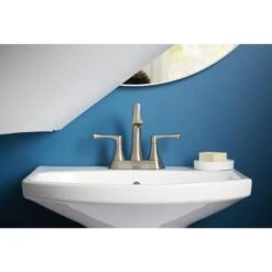 KOHLER Lilyfield Brushed Nickel 2-Handle 4-in Centerset WaterSense Bathroom Sink Faucet With Drain -Kohler Sales Store 885612574589 16342313 1800x1800