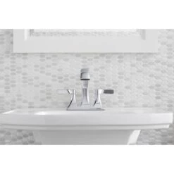 KOHLER Maxton Brushed Nickel 2-Handle 4-in Centerset WaterSense Bathroom Sink Faucet With Drain -Kohler Sales Store 885612576477 08524810 1800x1800