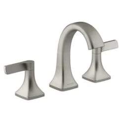 KOHLER Maxton Brushed Nickel 2-Handle Widespread WaterSense Bathroom Sink Faucet With Drain