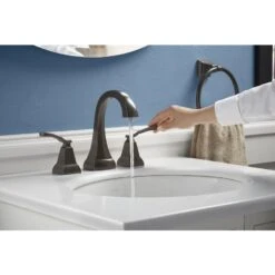 KOHLER Ridgeport Vibrant Brushed Nickel 2-Handle 4-in Centerset WaterSense Bathroom Sink Faucet With Drain 19 KOHLER Ridgeport Vibrant Brushed Nickel 2-Handle 4-in Centerset WaterSense Bathroom Sink Faucet With Drain -Kohler Sales Store 885612693280 10658679 1800x1800