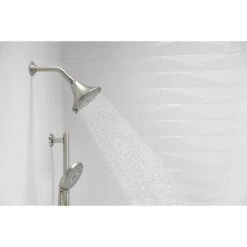 KOHLER Forte Vibrant Brushed Nickel 3-Spray Shower Head 2.5-GPM (9.5-LPM)
