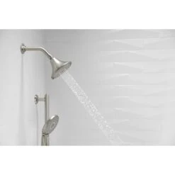 KOHLER Forte Vibrant Brushed Nickel 3-Spray Shower Head 2.5-GPM (9.5-LPM) -Kohler Sales Store 885612703590 12333604 1800x1800