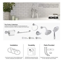 KOHLER Forte Vibrant Brushed Nickel 3-Spray Shower Head 2.5-GPM (9.5-LPM) -Kohler Sales Store 885612703606 15725729 1800x1800