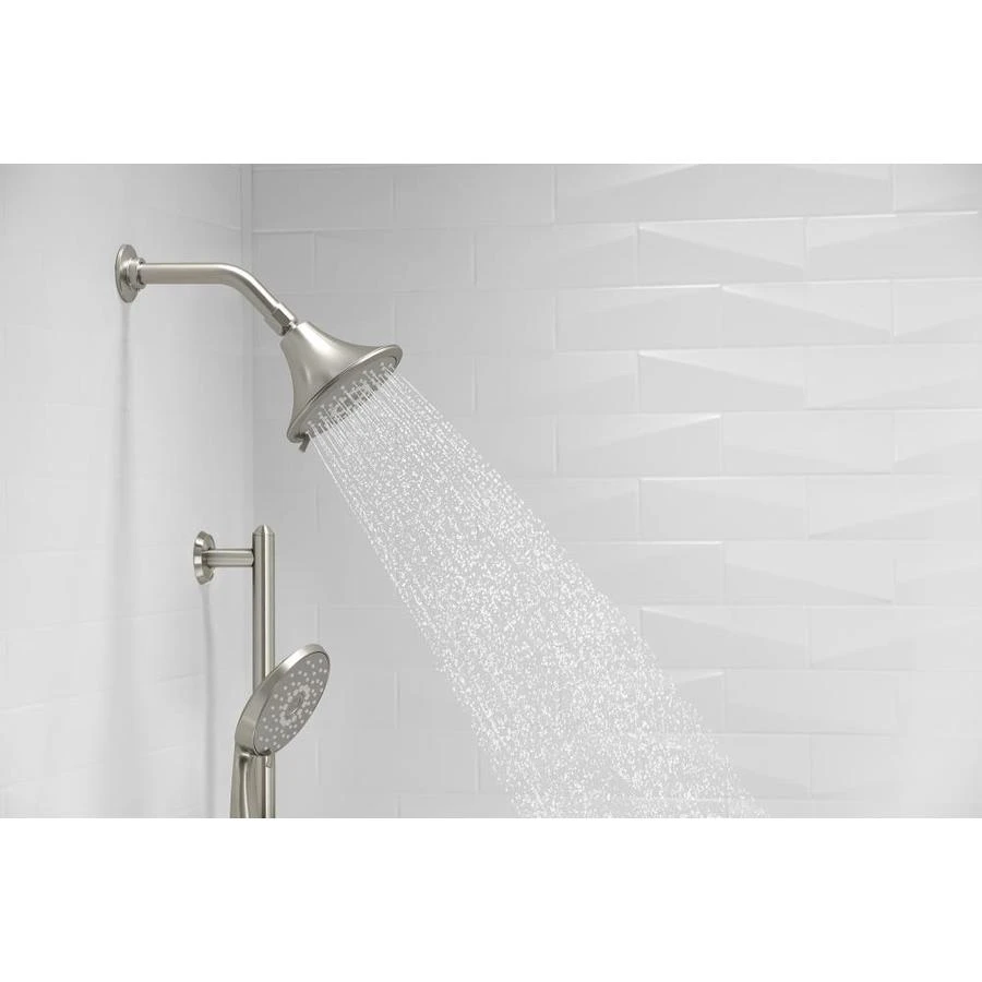 KOHLER Forte Vibrant Brushed Nickel 3-Spray Shower Head 1.75-GPM (6.6-LPM) 3 KOHLER Forte Vibrant Brushed Nickel 3-Spray Shower Head 1.75-GPM (6.6-LPM)
