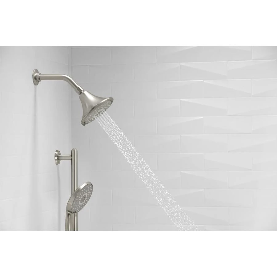KOHLER Forte Vibrant Brushed Nickel 3-Spray Shower Head 1.75-GPM (6.6-LPM) 5 KOHLER Forte Vibrant Brushed Nickel 3-Spray Shower Head 1.75-GPM (6.6-LPM) - Image 3