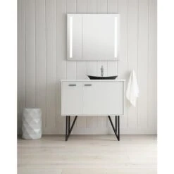 KOHLER Verdera 34-in X 30-in Rectangle Surface/Recessed Mirrored Medicine Cabinet With Outlet And Lights -Kohler Sales Store 885612733627 10711593 1800x1800