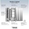 KOHLER Verdera 40-in X 30-in Rectangle Surface/Recessed Mirrored Medicine Cabinet With Outlet And Lights -Kohler Sales Store 885612733634 10711541 1800x1800
