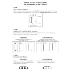 KOHLER Verdera 40-in X 30-in Rectangle Surface/Recessed Mirrored Medicine Cabinet With Outlet And Lights -Kohler Sales Store 885612733634 15055411 1800x1800