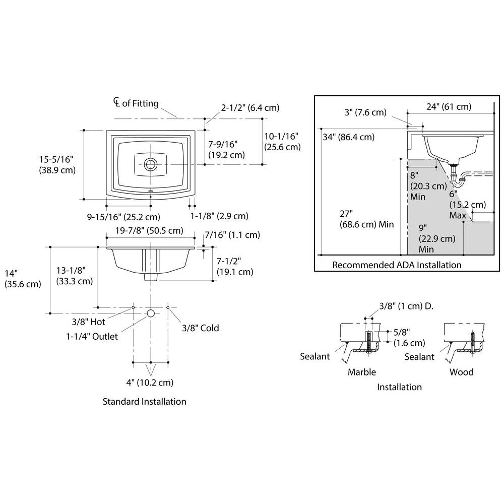 KOHLER Archer Vitreous China Undermount Bathroom Sink In White With Overflow Drain 9 KOHLER Archer Vitreous China Undermount Bathroom Sink In White With Overflow Drain - Image 7
