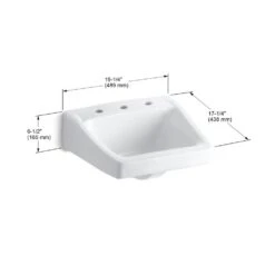 KOHLER Greenwich Wall-Mounted Vitreous China Bathroom Sink In White With Overflow Drain -Kohler Sales Store 91fab59c9f040d85fc18d9614877127e 1800x1800