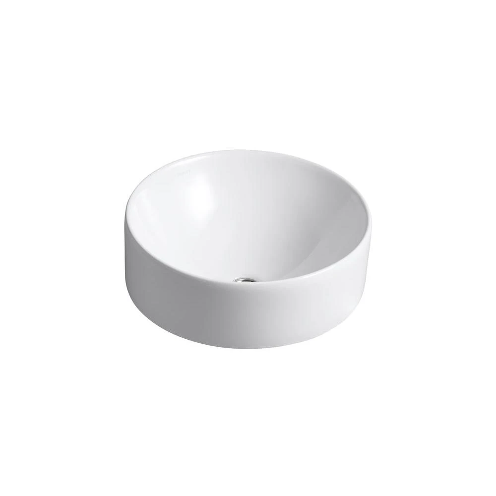 KOHLER Vox Round Above Counter Vitreous China Bathroom Sink In White With Overflow Drain 3 KOHLER Vox Round Above Counter Vitreous China Bathroom Sink In White With Overflow Drain