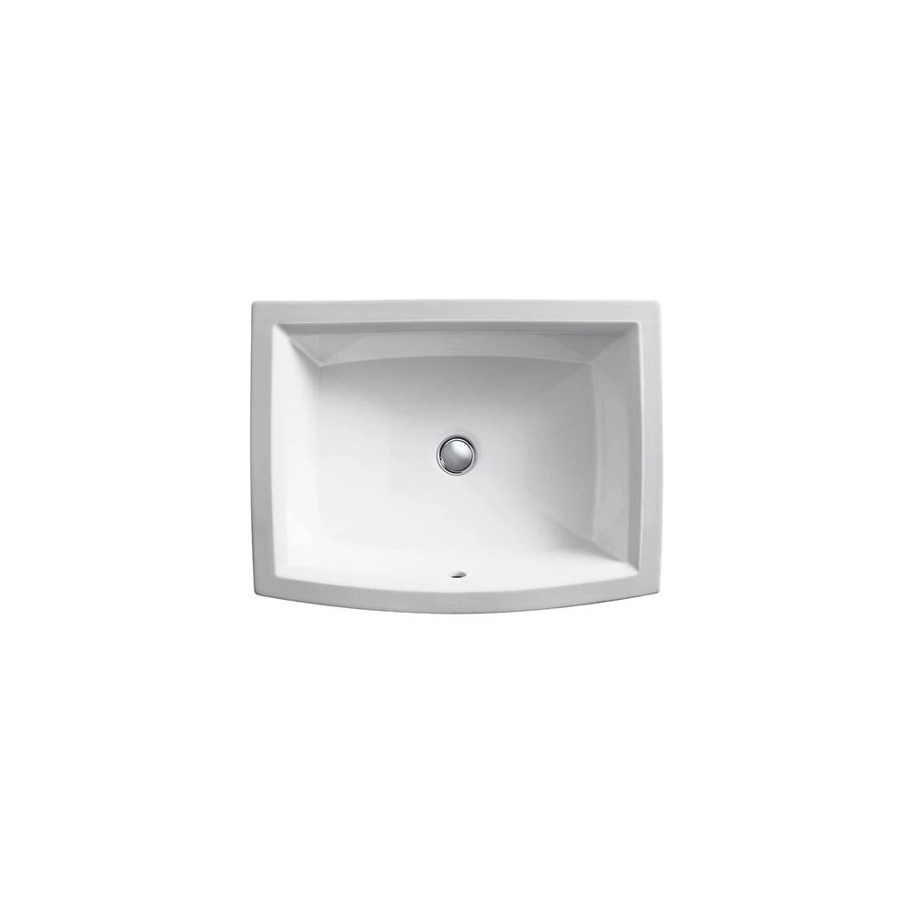 KOHLER Archer Vitreous China Undermount Bathroom Sink In White With Overflow Drain 5 KOHLER Archer Vitreous China Undermount Bathroom Sink In White With Overflow Drain - Image 3
