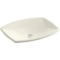 KOHLER Kelston Vitreous China Undermount Bathroom Sink With Overflow Drain In Biscuit With Overflow Drain