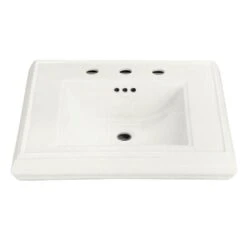 KOHLER Memoirs Ceramic Pedestal Sink Basin In White With Overflow Drain