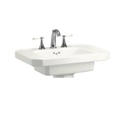 KOHLER Kathryn 27 In. Ceramic Pedestal Sink Basin In White With Overflow Drain