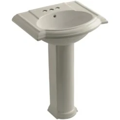 KOHLER Devonshire Vitreous China Pedestal Combo Bathroom Sink In White With Overflow Drain -Kohler Sales Store c95b3371970bcf6269557332e1d1609f 1800x1800