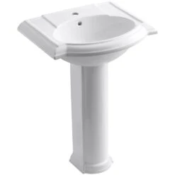 KOHLER Devonshire Vitreous China Pedestal Combo Bathroom Sink In White With Overflow Drain -Kohler Sales Store cae3f1f1d1e7851c42d5260629285b6b 1800x1800