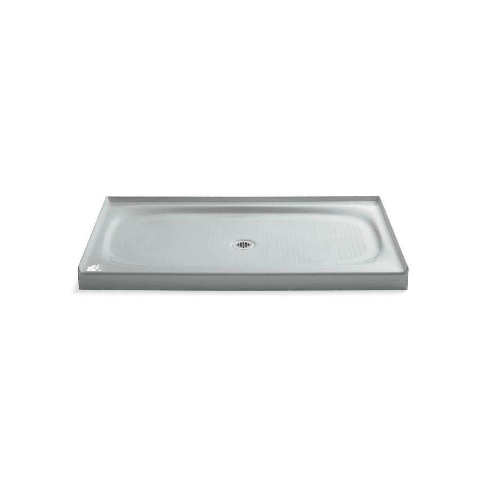 KOHLER Salient 60 In. X 36 In. Single Threshold Shower Base In Ice Grey 3 KOHLER Salient 60 In. X 36 In. Single Threshold Shower Base In Ice Grey
