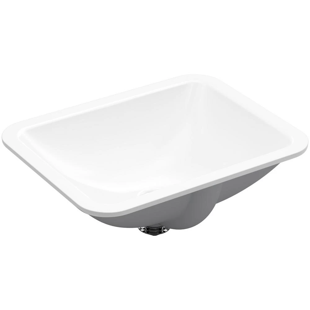 KOHLER Caxton Rectangle Undermount Bathroom Sink In White 3 KOHLER Caxton Rectangle Undermount Bathroom Sink In White