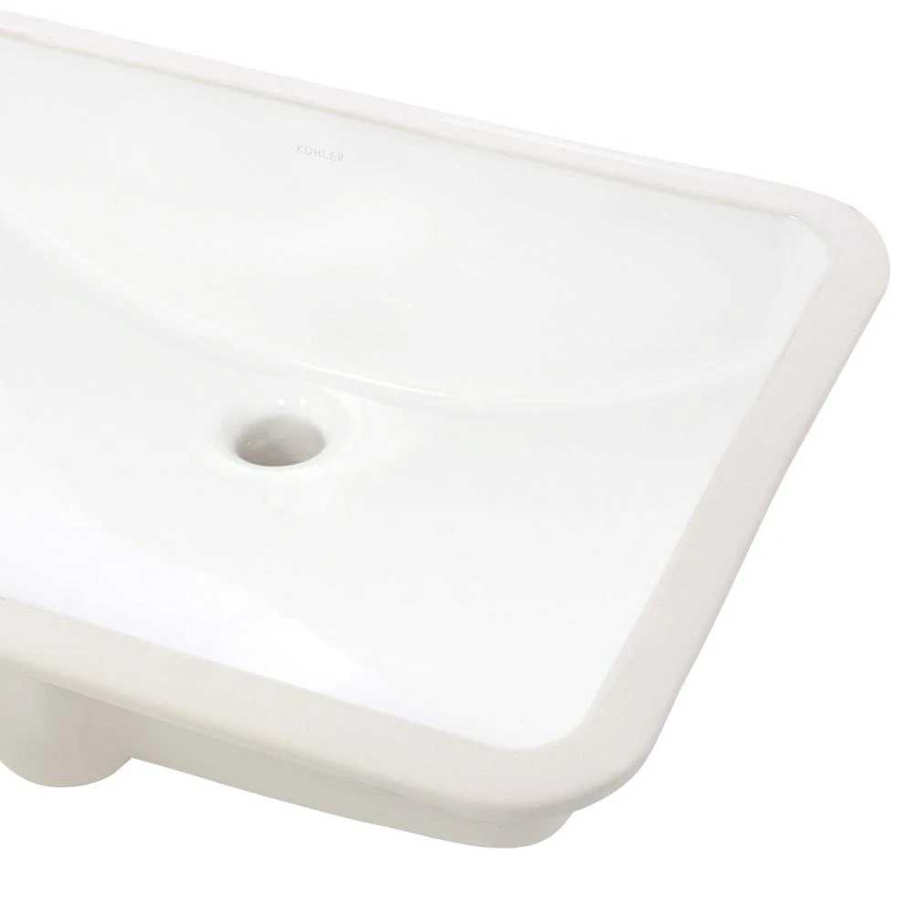 KOHLER Ladena 23-1/4 In. Undermount Bathroom Sink In White With Overflow Drain 10 KOHLER Ladena 23-1/4 In. Undermount Bathroom Sink In White With Overflow Drain - Image 8